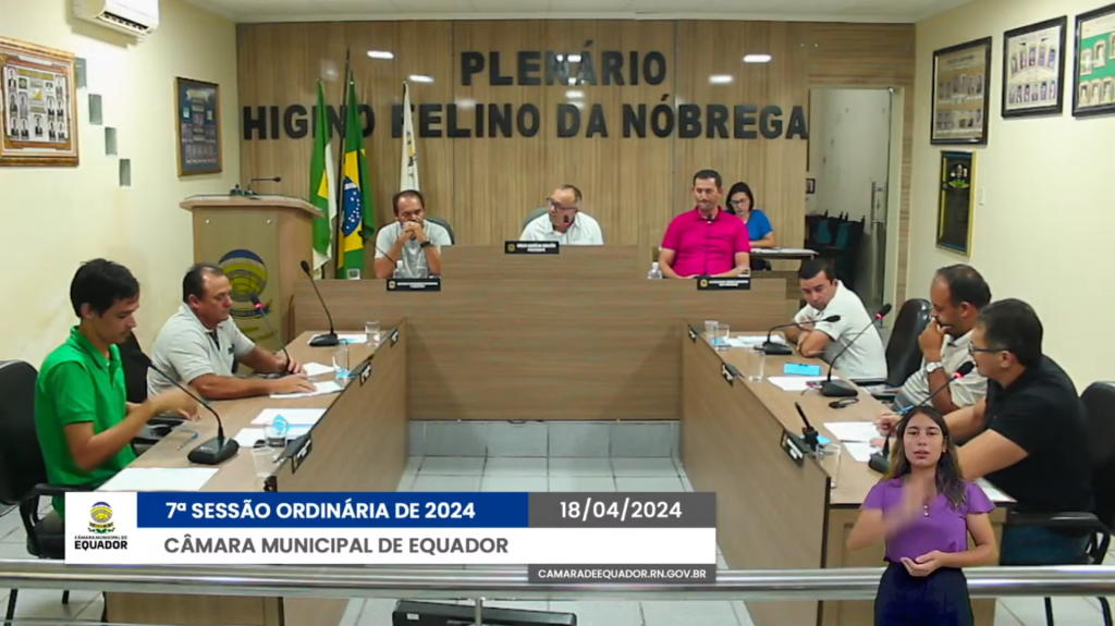 07ª Sessão Ordinária de 2024 da Câmara Municipal de Equador