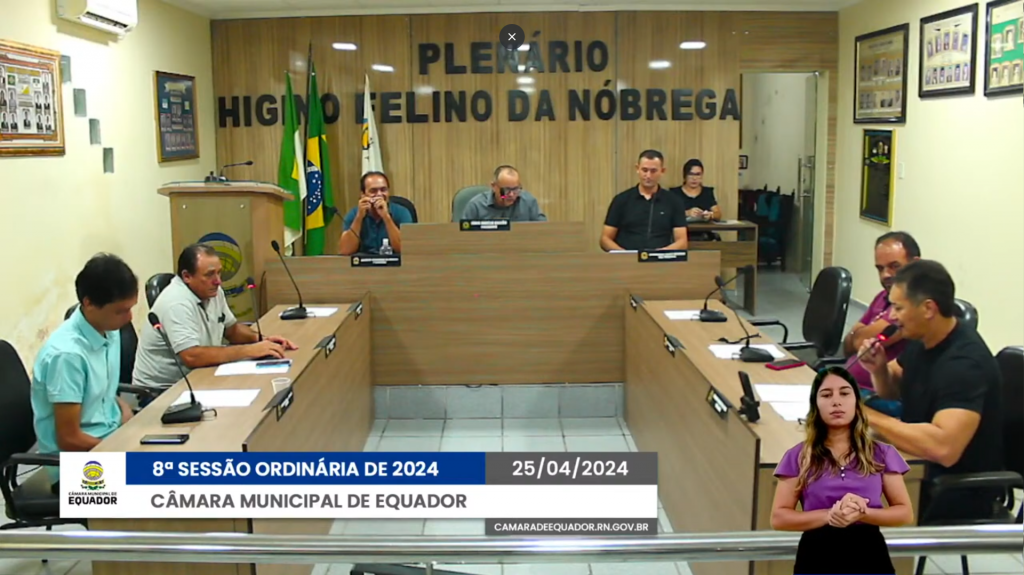 08ª Sessão Ordinária de 2024 da Câmara Municipal de Equador