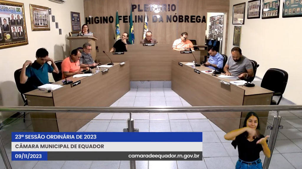 23ª Sessão Ordinária de 2023 da Câmara Municipal de Equador