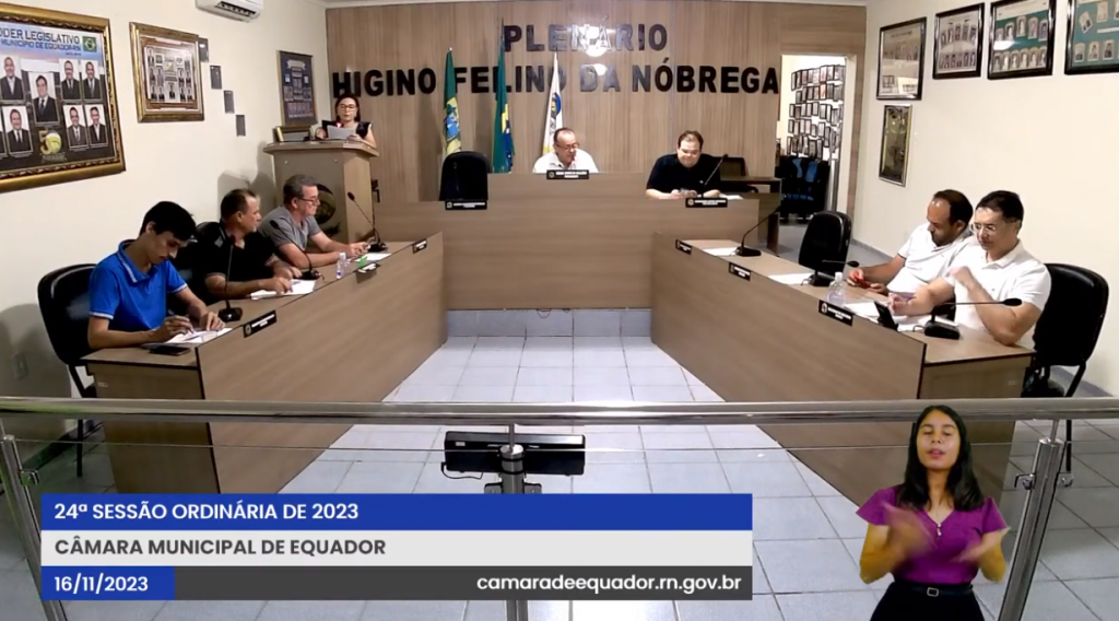 24ª Sessão Ordinária de 2023 da Câmara Municipal de Equador