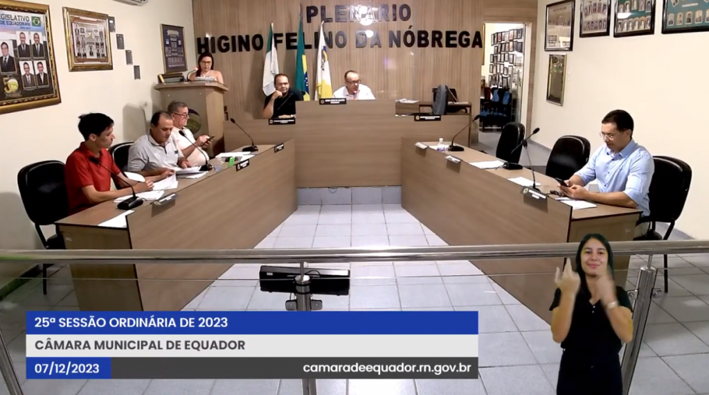 25ª Sessão Ordinária de 2023 da Câmara Municipal de Equador