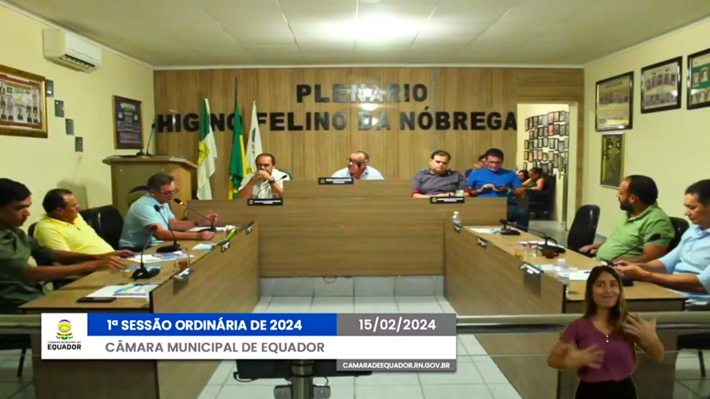 01ª Sessão Ordinária de 2024 da Câmara Municipal de Equador