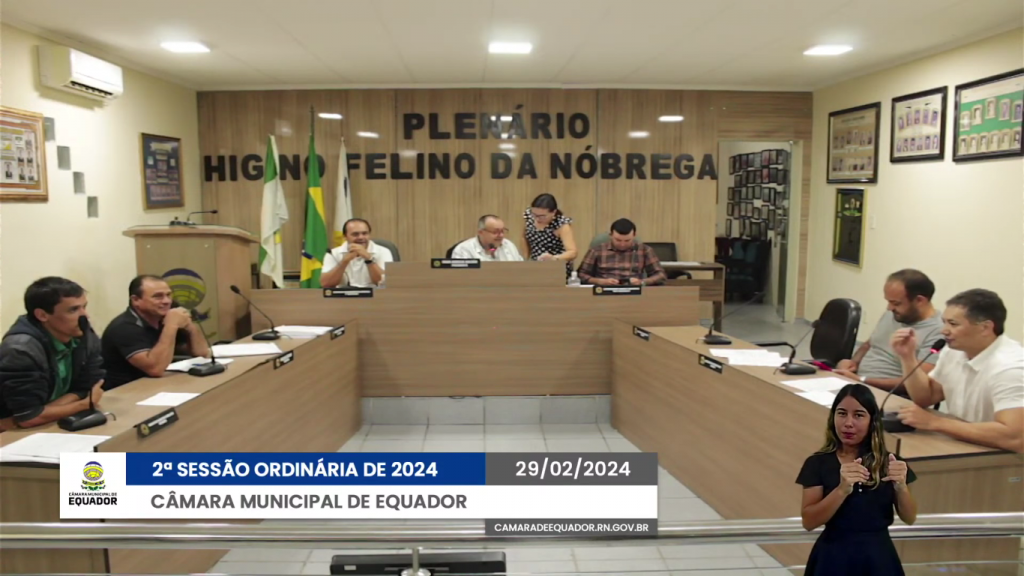 02ª Sessão Ordinária de 2024 da Câmara Municipal de Equador