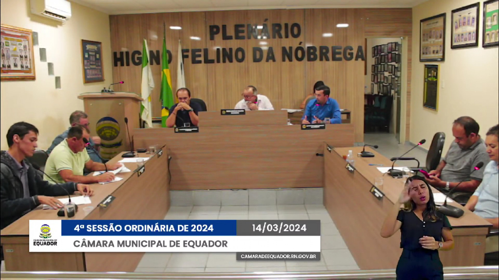 Imagem 04ª Sessão Ordinária de 2024 da Câmara Municipal de Equador